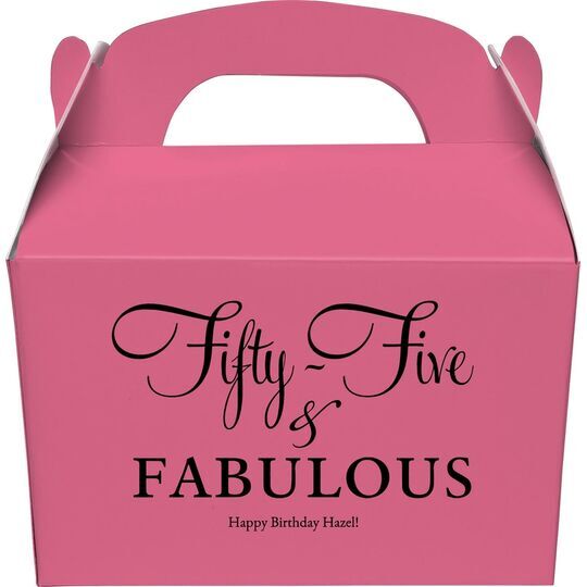 Fifty-Five & Fabulous Gable Favor Boxes